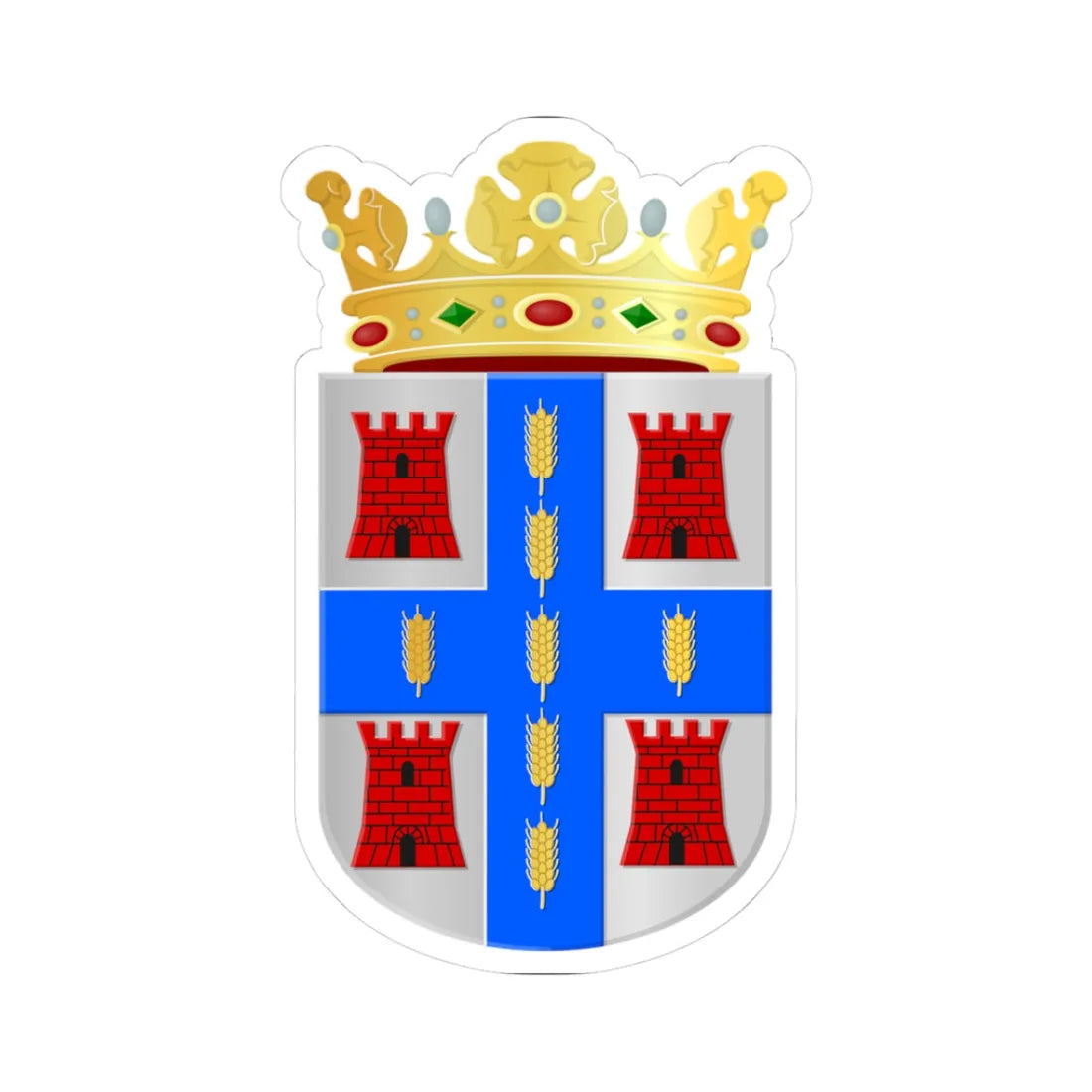 Dwingeloo wapen 1963 (Netherlands) (Coat of Arms) STICKER Vinyl Kiss-Cut Decal 3 Inch White - The Sticker Space