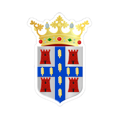 Dwingeloo wapen 1985 (Netherlands) (Coat of Arms) STICKER Vinyl Kiss-Cut Decal 4 Inch White - The Sticker Space