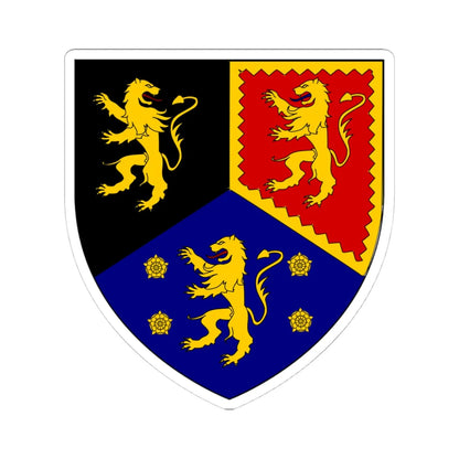 DYFED Shield (United Kingdom) (Coat of Arms) STICKER Vinyl Kiss-Cut Decal 4 Inch White - The Sticker Space