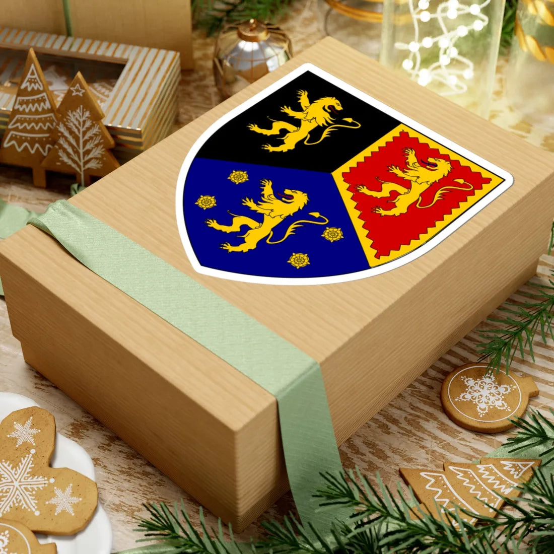 DYFED Shield (United Kingdom) (Coat of Arms) STICKER Vinyl Kiss-Cut Decal - The Sticker Space