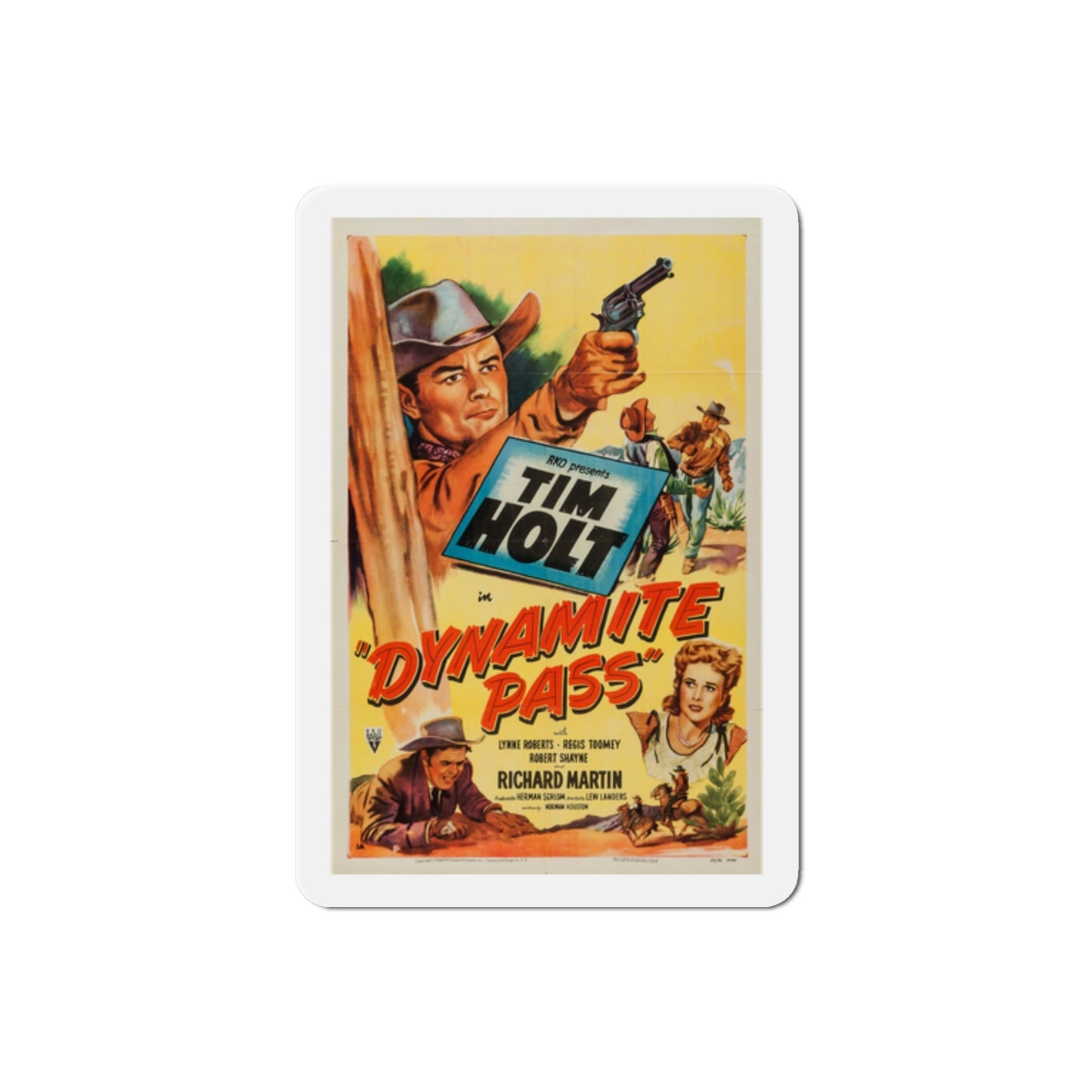 Dynamite Pass 1950 Movie Poster Die-Cut Magnet-2 Inch-The Sticker Space