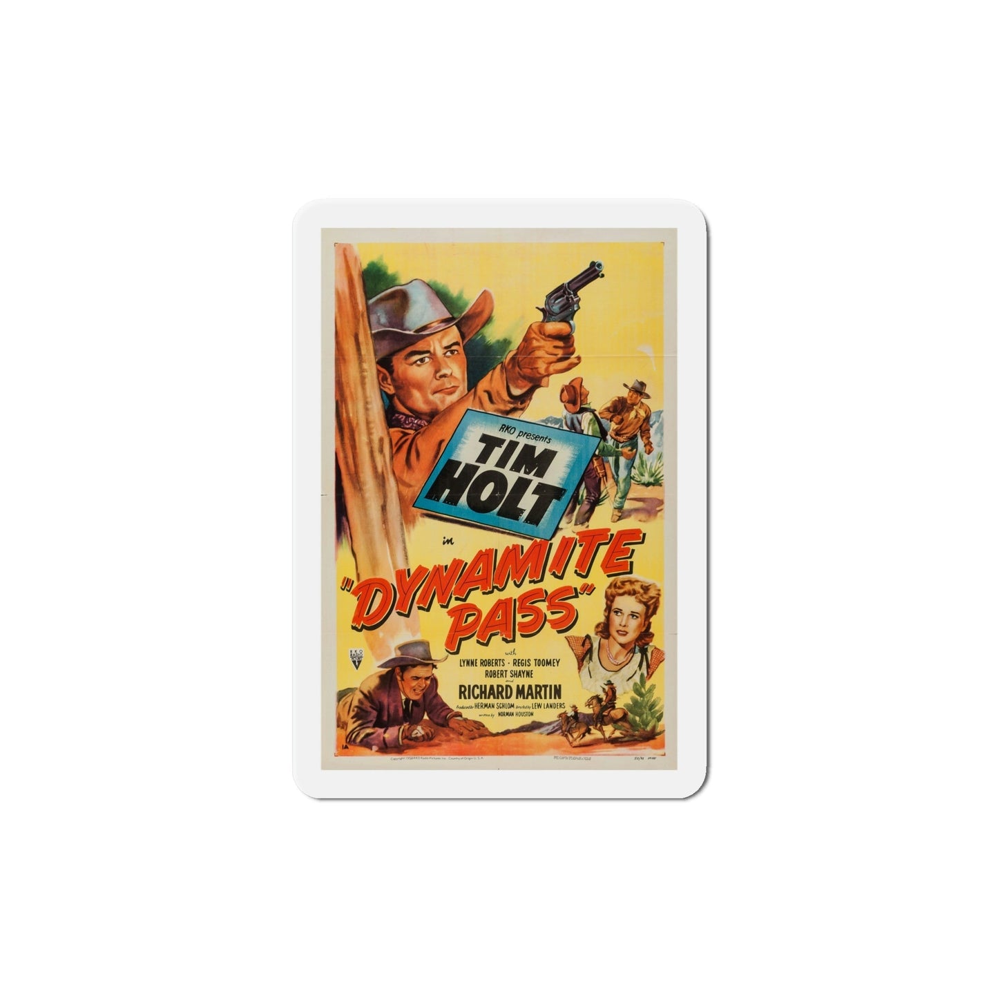 Dynamite Pass 1950 Movie Poster Die-Cut Magnet-6 Inch-The Sticker Space