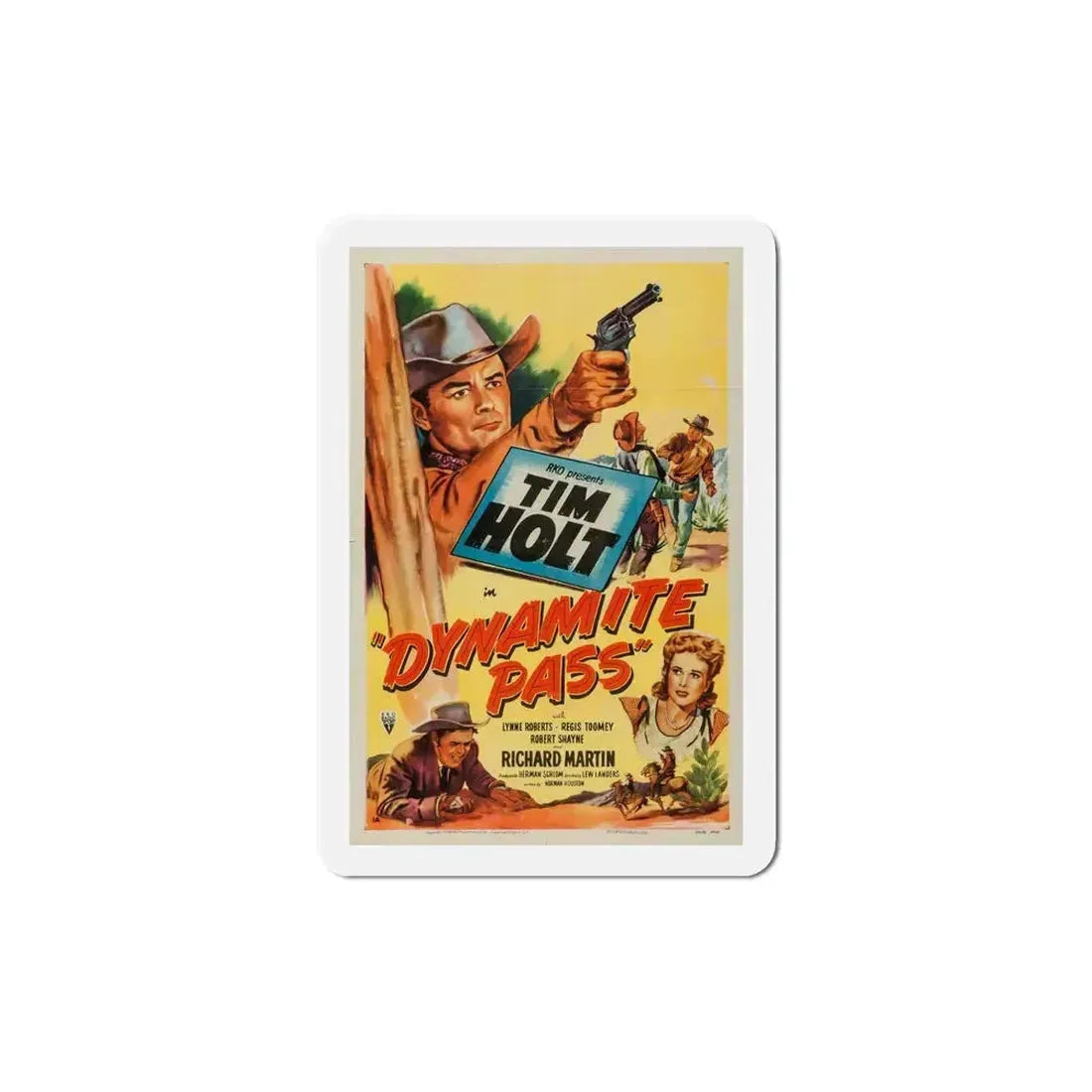 Dynamite Pass 1950 Movie Poster Refrigerator Magnet 5 Inch - The Sticker Space