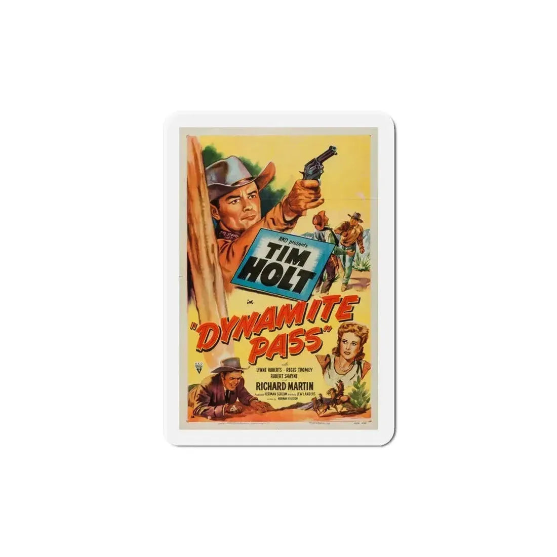 Dynamite Pass 1950 Movie Poster Refrigerator Magnet 6 Inch - The Sticker Space
