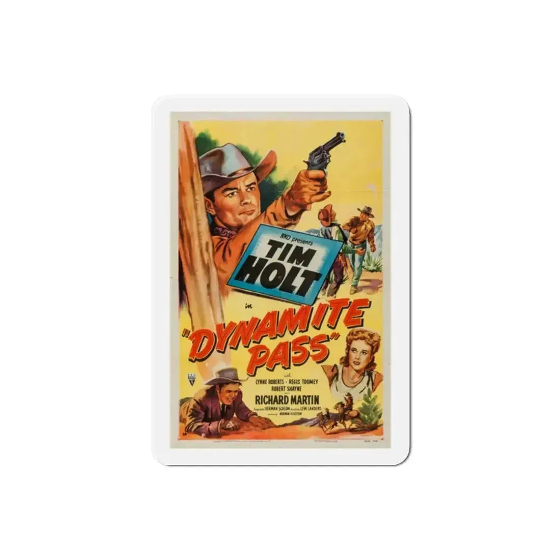 Dynamite Pass 1950 Movie Poster Refrigerator Magnet - The Sticker Space