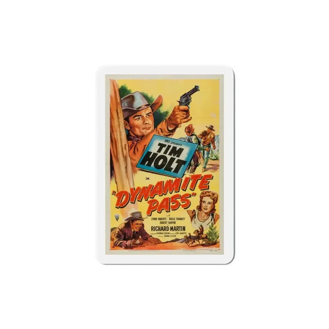 Dynamite Pass 1950 Movie Poster Refrigerator Magnet - The Sticker Space