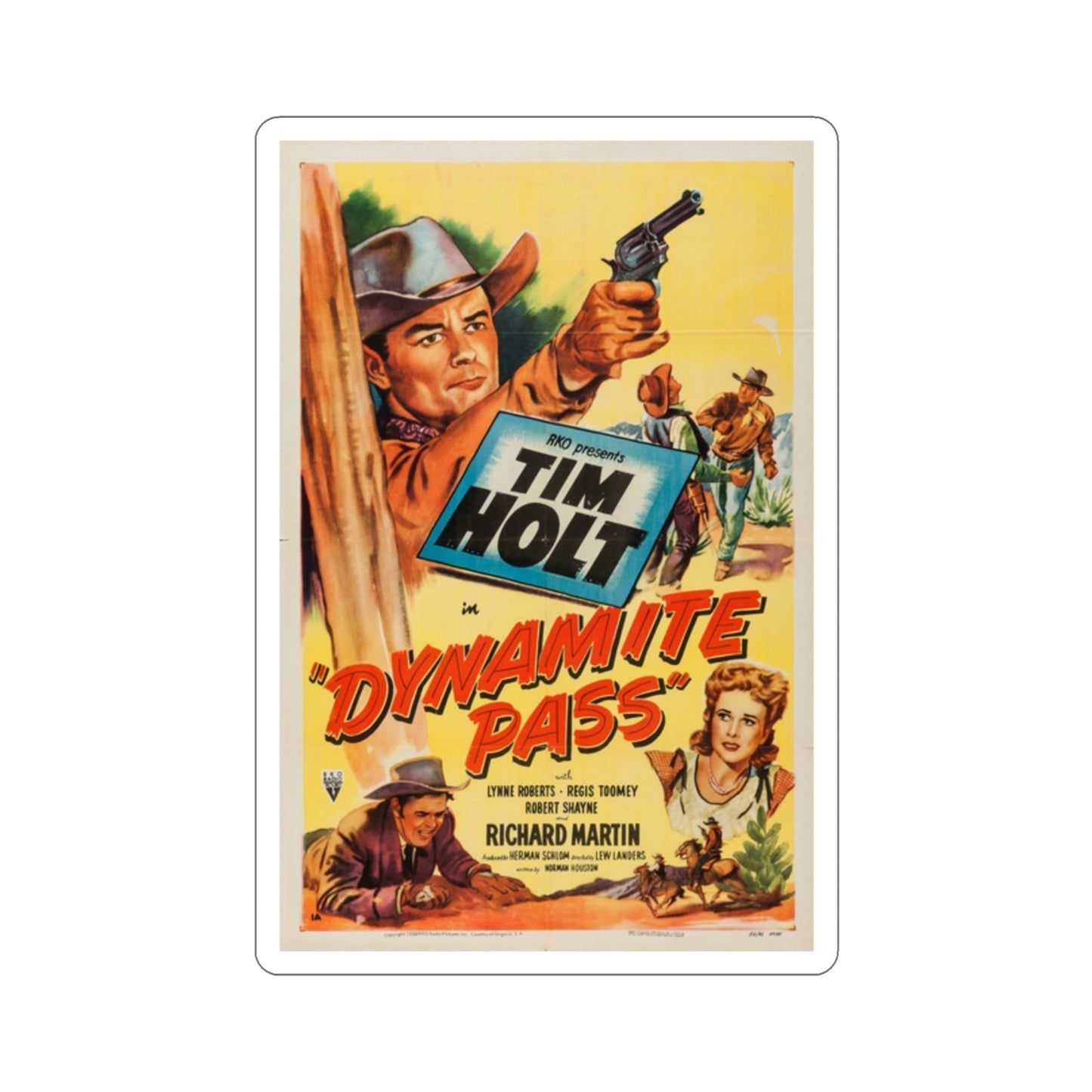 Dynamite Pass 1950 Movie Poster STICKER Vinyl Die-Cut Decal-2 Inch-The Sticker Space