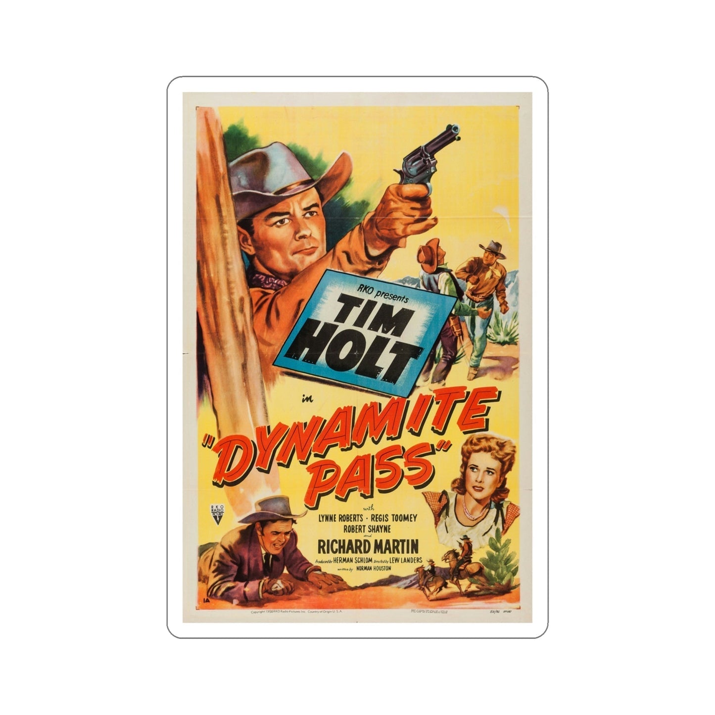 Dynamite Pass 1950 Movie Poster STICKER Vinyl Die-Cut Decal-4 Inch-The Sticker Space