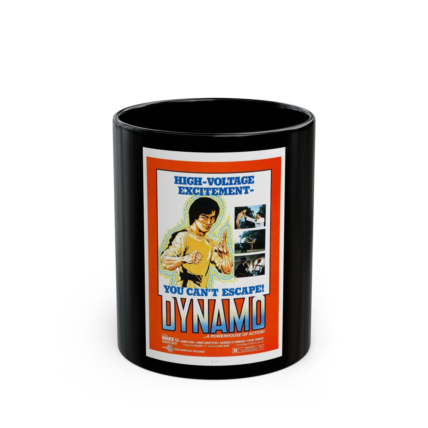 DYNAMO 1978 Movie Poster - Black Coffee Mug-11oz-The Sticker Space