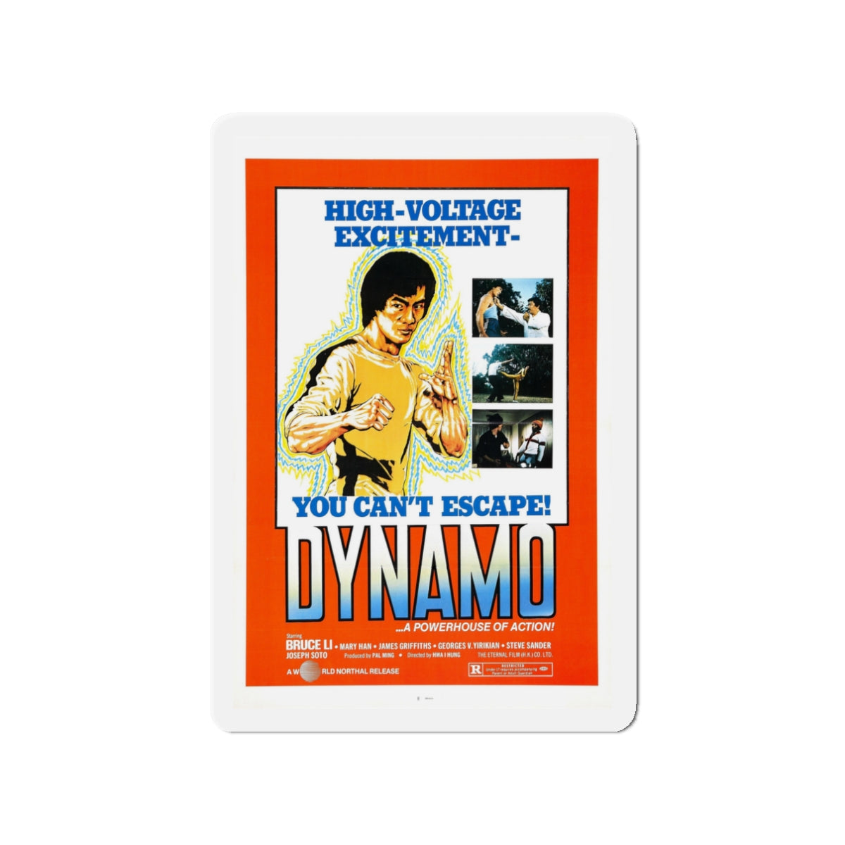 DYNAMO 1978 Movie Poster - Die-Cut Magnet-3" x 3"-The Sticker Space