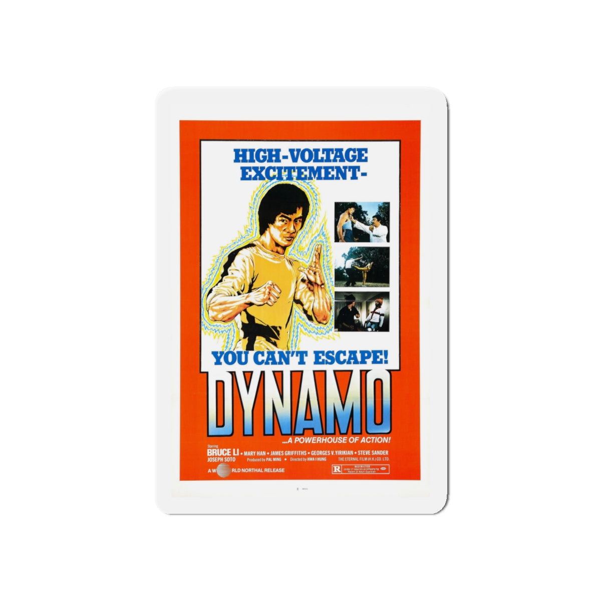 DYNAMO 1978 Movie Poster - Die-Cut Magnet-5" x 5"-The Sticker Space