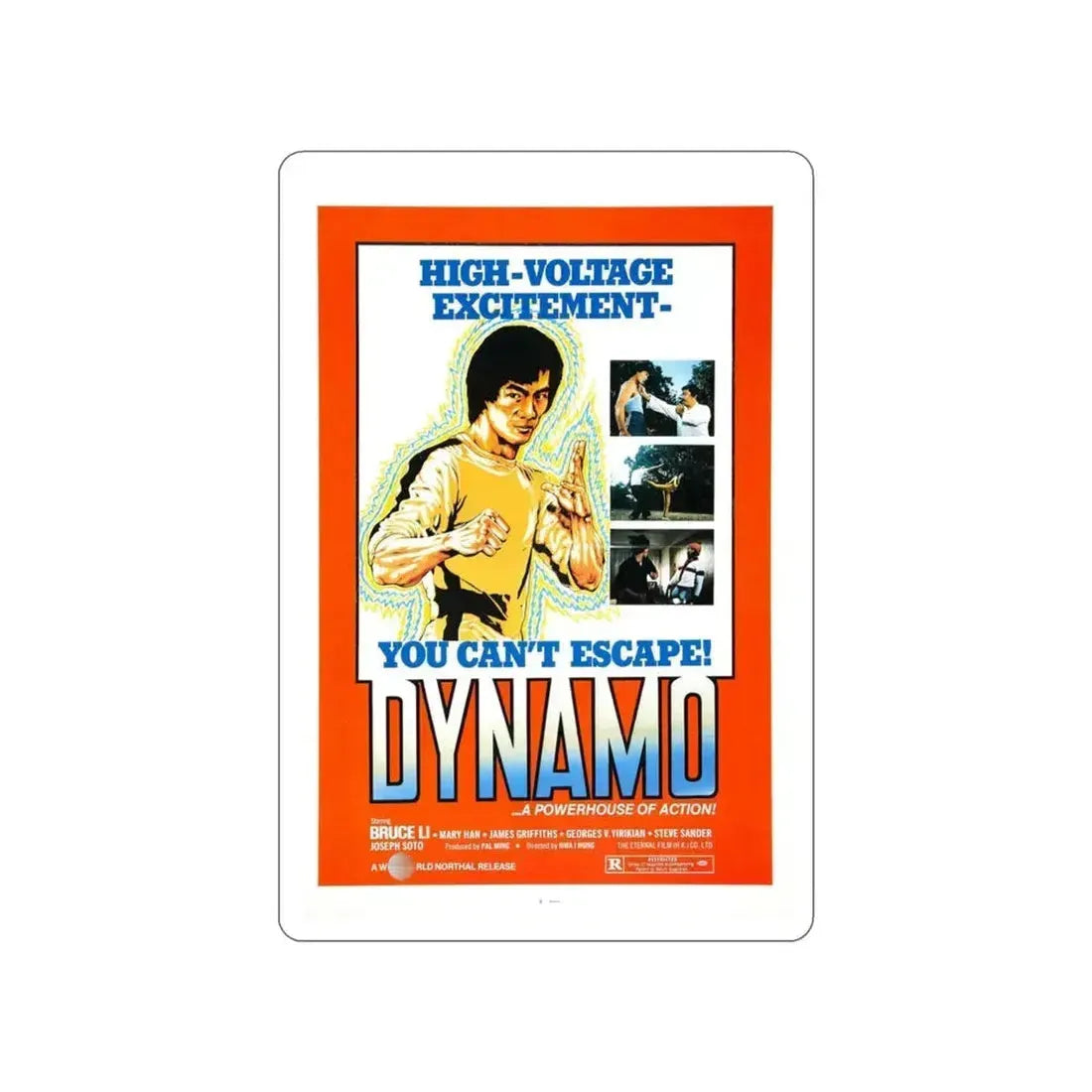 DYNAMO 1978 Movie Poster STICKER Vinyl Die-Cut Decal 3 Inch - The Sticker Space