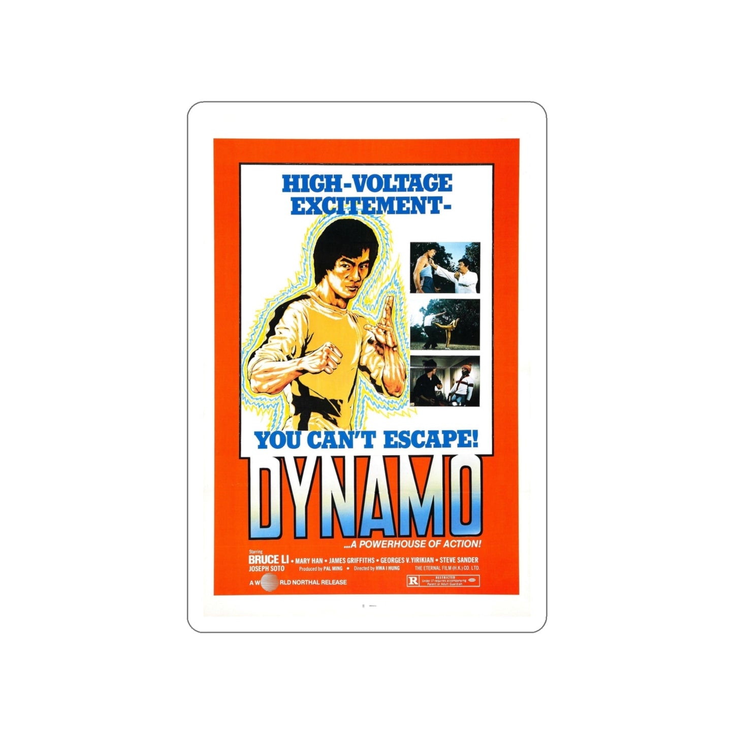 DYNAMO 1978 Movie Poster STICKER Vinyl Die-Cut Decal-4 Inch-The Sticker Space