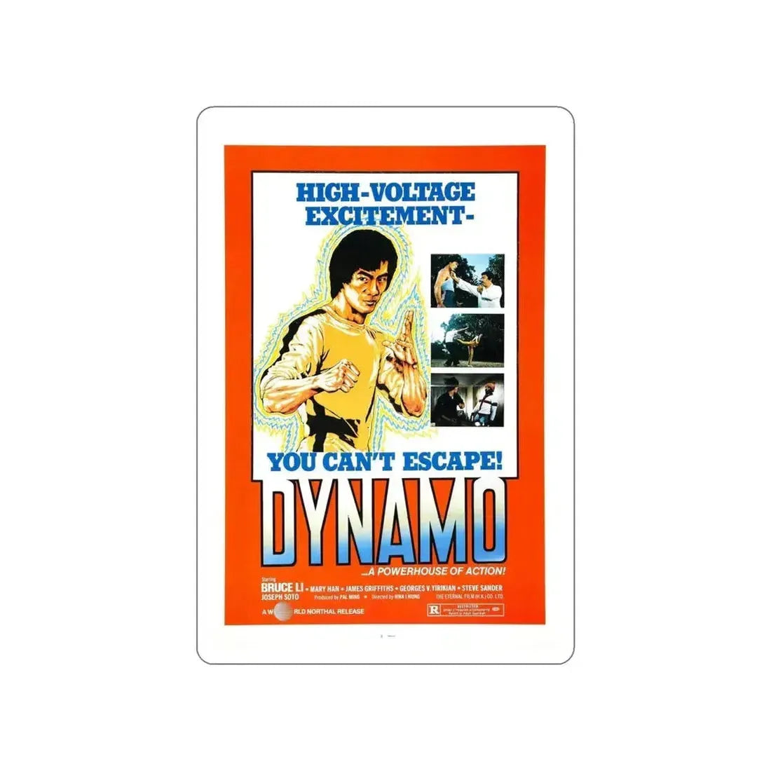 DYNAMO 1978 Movie Poster STICKER Vinyl Die-Cut Decal 6 Inch - The Sticker Space