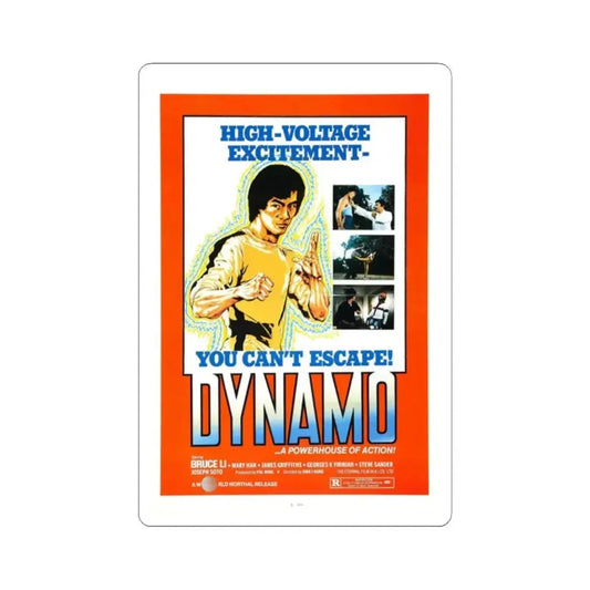 DYNAMO 1978 Movie Poster - STICKER Vinyl Kiss-Cut Decal 2 Inch White - The Sticker Space