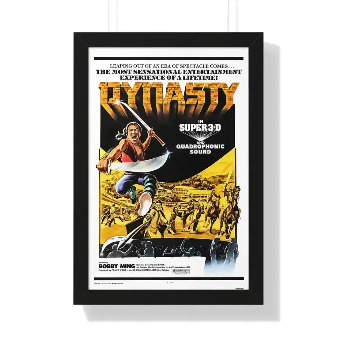 DYNASTY 1977 - Framed Movie Poster 16″ x 24″ Black - The Sticker Space