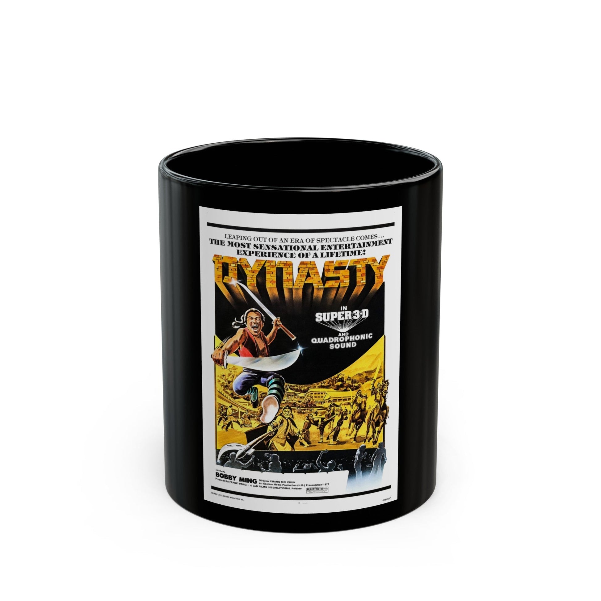 DYNASTY 1977 Movie Poster - Black Coffee Mug-11oz-The Sticker Space