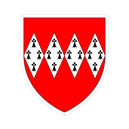 DynhamArms (England) (Coat of Arms) STICKER Vinyl Kiss-Cut Decal 4 Inch White - The Sticker Space