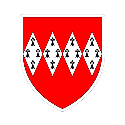 DynhamArms (England) (Coat of Arms) STICKER Vinyl Kiss-Cut Decal 6 Inch White - The Sticker Space