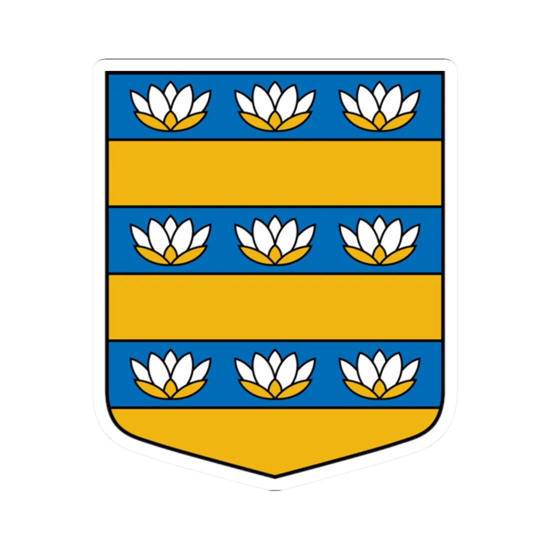 Dzērbenes pagasta ģerbonis (Latvia) (Coat of Arms) STICKER Vinyl Kiss-Cut Decal 2 Inch White - The Sticker Space