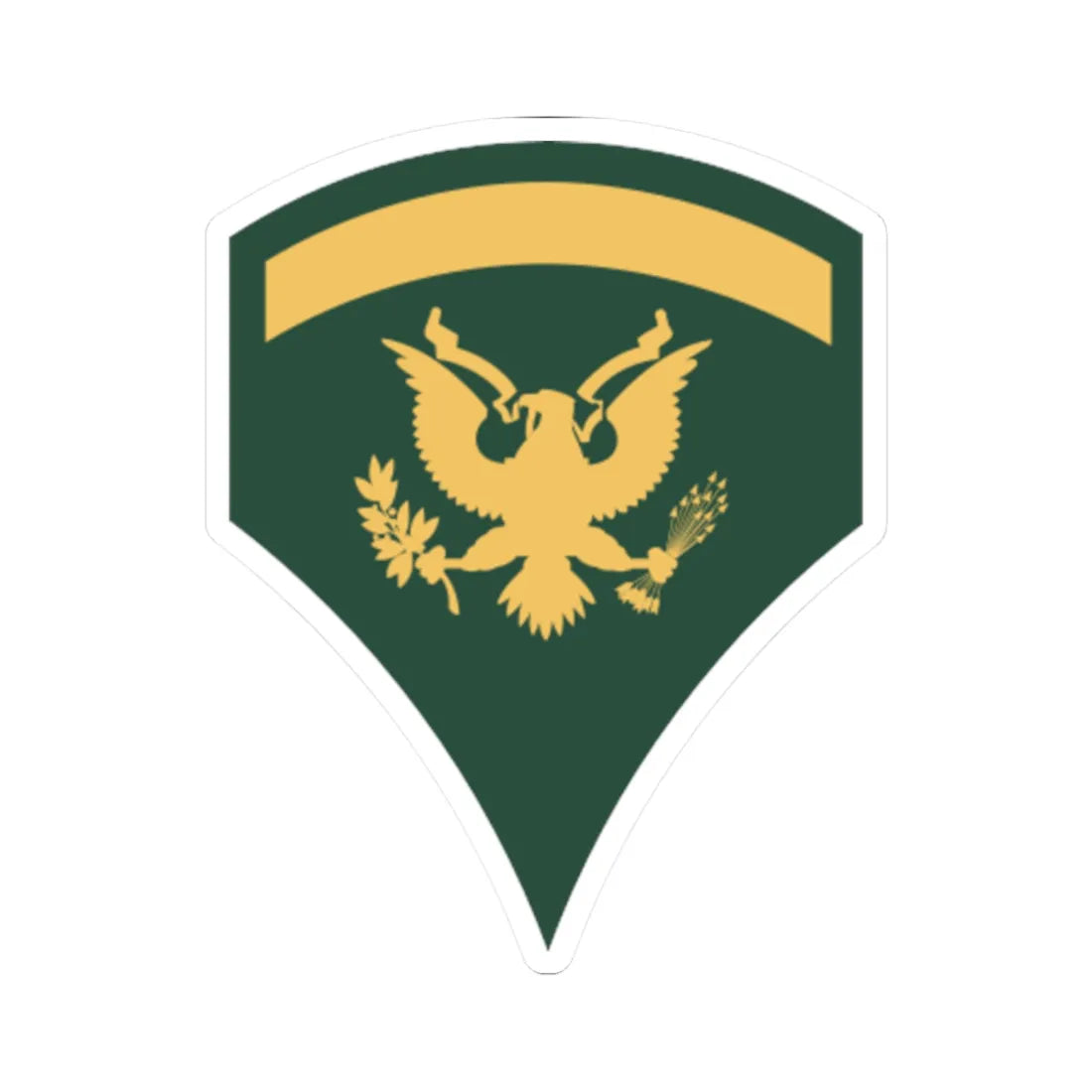 E 5   SPC5 (United States) (Military Rank) STICKER Vinyl Kiss-Cut Decal 2 Inch White - The Sticker Space