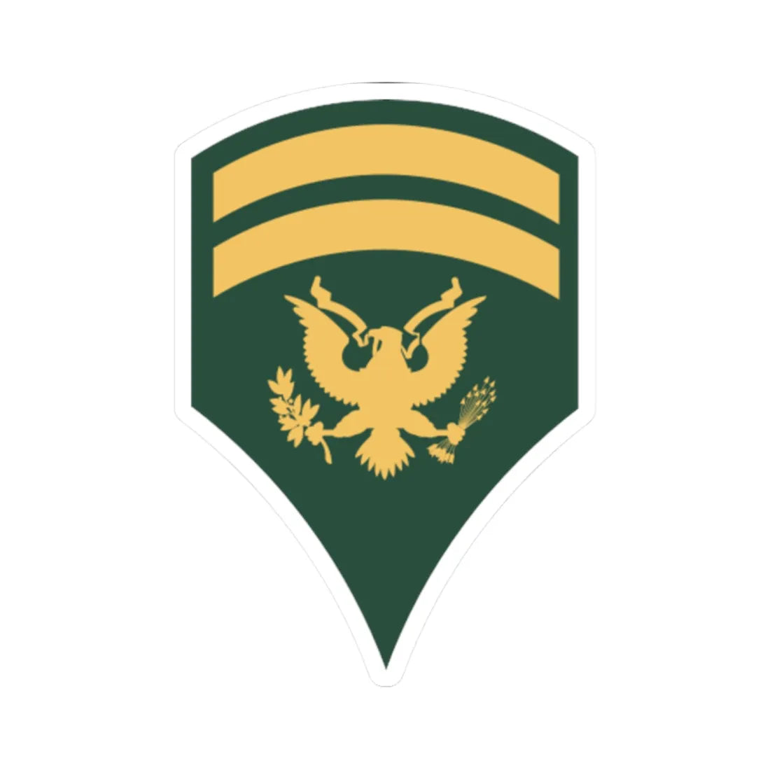 E 6   SPC6 (United States) (Military Rank) STICKER Vinyl Kiss-Cut Decal 2 Inch White - The Sticker Space