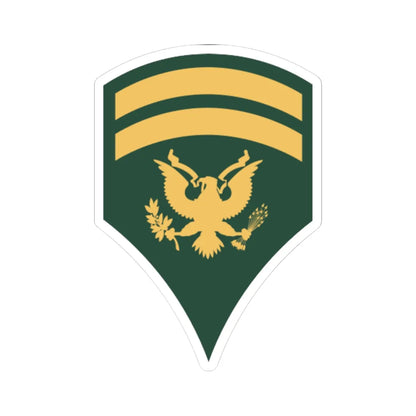 E 6   SPC6 (United States) (Military Rank) STICKER Vinyl Kiss-Cut Decal 4 Inch White - The Sticker Space