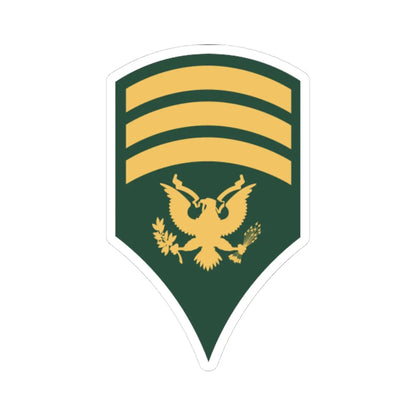 E 7   SPC7 (United States) (Military Rank) STICKER Vinyl Kiss-Cut Decal 4 Inch White - The Sticker Space