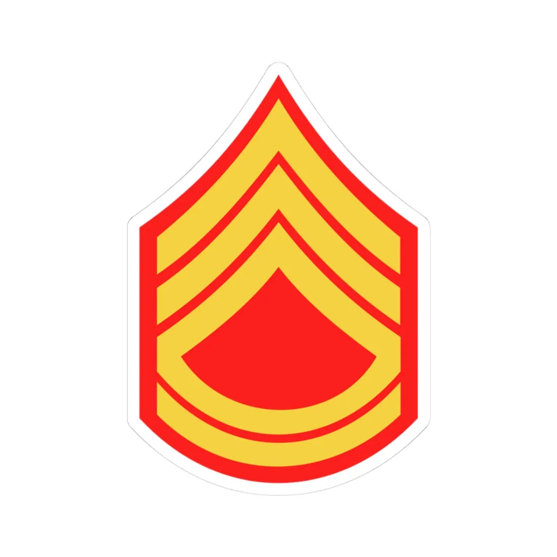 E 7 USMC gunnery sergeant 1954-1959 (United States) (Military Rank) STICKER Vinyl Kiss-Cut Decal 3 Inch White - The Sticker Space