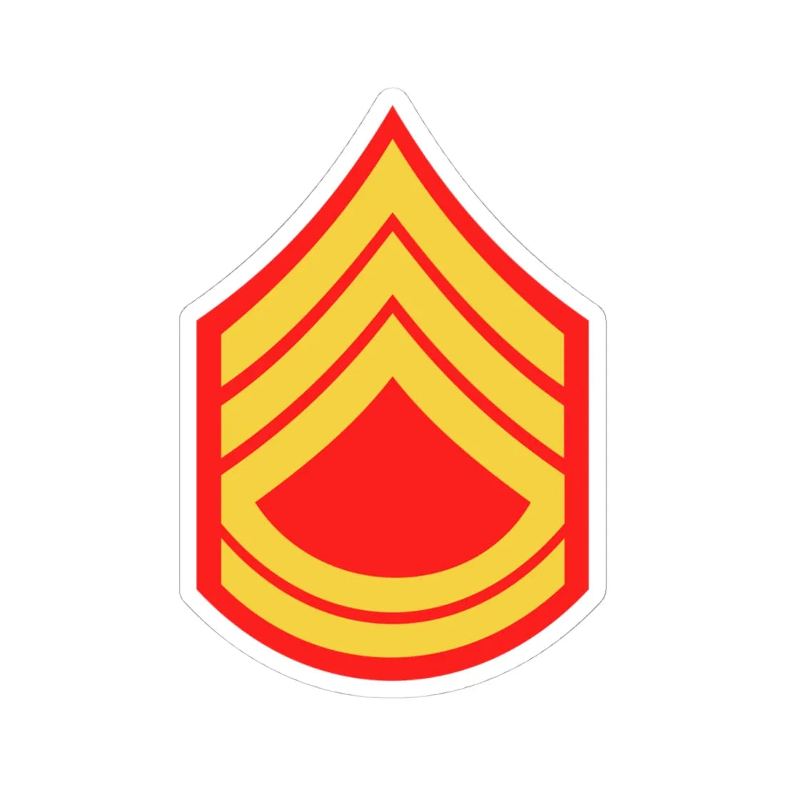 E 7 USMC gunnery sergeant 1954-1959 (United States) (Military Rank) STICKER Vinyl Kiss-Cut Decal 4 Inch White - The Sticker Space