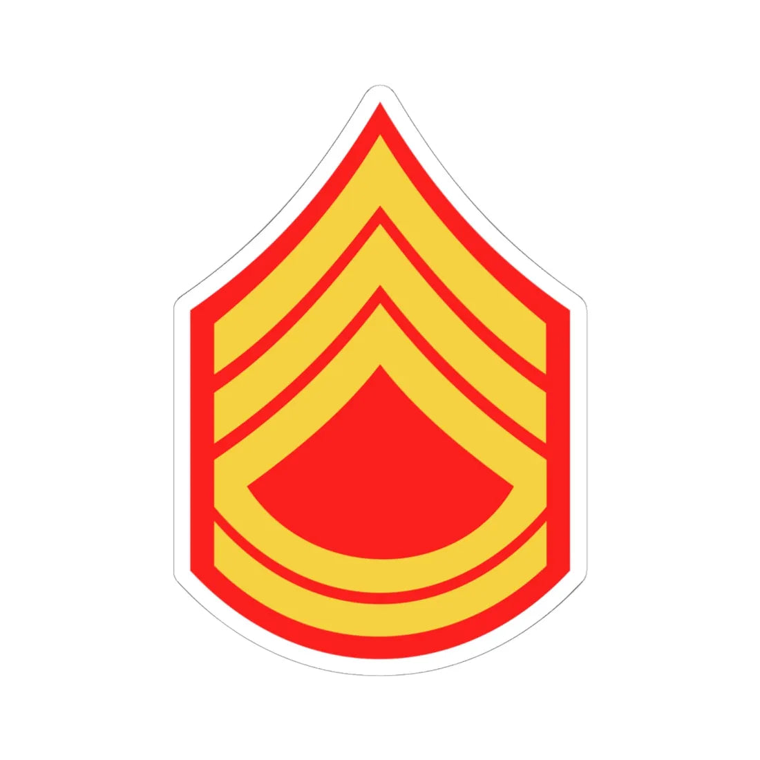 E 7 USMC gunnery sergeant 1954-1959 (United States) (Military Rank) STICKER Vinyl Kiss-Cut Decal 6 Inch White - The Sticker Space