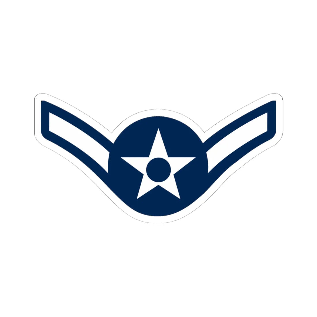 E2 USAF 1948 (United States) (Military Rank) STICKER Vinyl Kiss-Cut Decal 4 Inch White - The Sticker Space