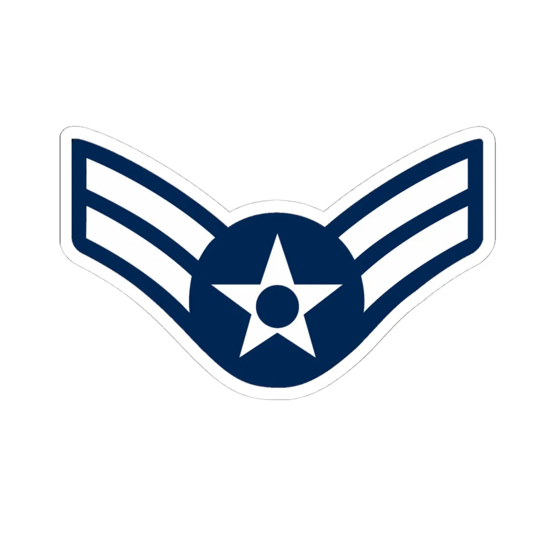 E3 USAF 1948 (United States) (Military Rank) STICKER Vinyl Kiss-Cut Decal 4 Inch White - The Sticker Space