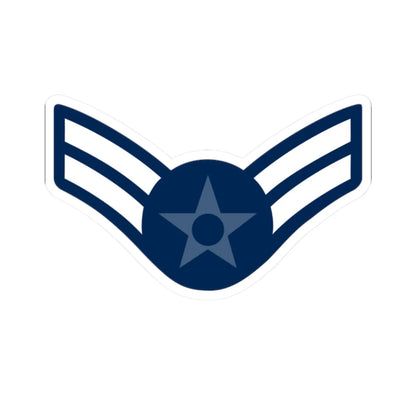 E3 USAF AM1 1976-1991 (United States) (Military Rank) STICKER Vinyl Kiss-Cut Decal 2 Inch White - The Sticker Space