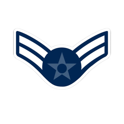 E3 USAF AM1 1976-1991 (United States) (Military Rank) STICKER Vinyl Kiss-Cut Decal 3 Inch White - The Sticker Space