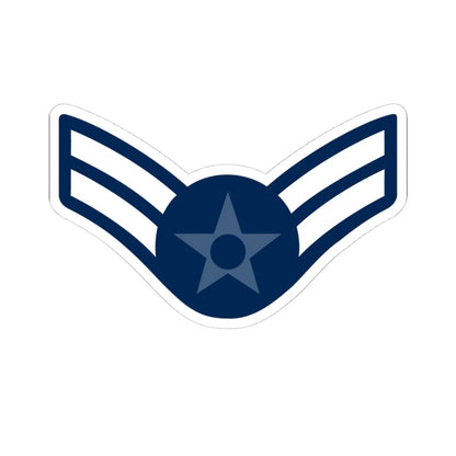 E3 USAF AM1 1976-1991 (United States) (Military Rank) STICKER Vinyl Kiss-Cut Decal 4 Inch White - The Sticker Space