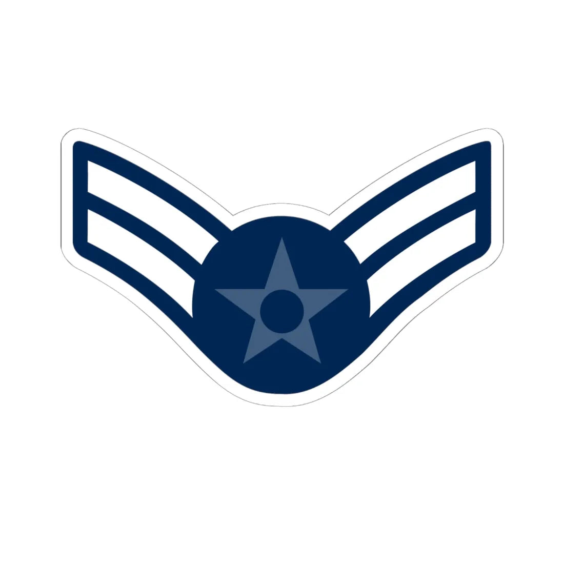 E3 USAF AM1 1976-1991 (United States) (Military Rank) STICKER Vinyl Kiss-Cut Decal 6 Inch White - The Sticker Space