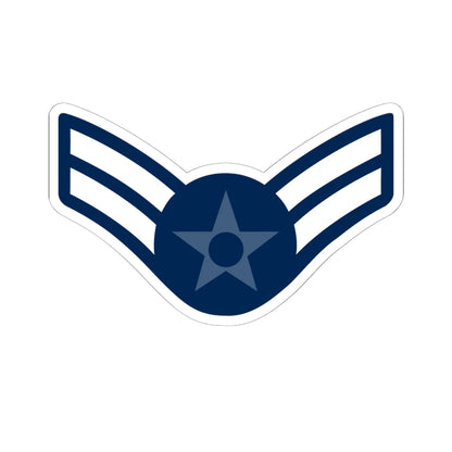 E3 USAF AM1 1976-1991 (United States) (Military Rank) STICKER Vinyl Kiss-Cut Decal 6 Inch White - The Sticker Space