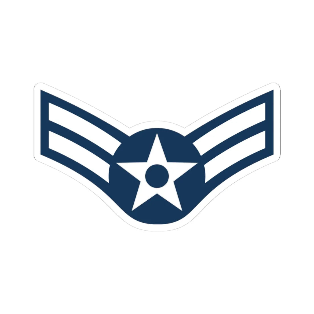 E3 USAF AM1 (United States) (Military Rank) STICKER Vinyl Kiss-Cut Decal 3 Inch White - The Sticker Space