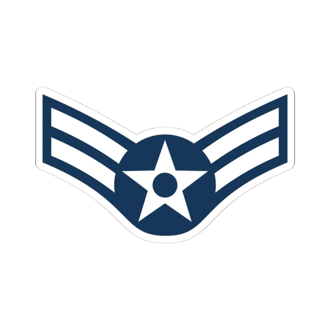 E3 USAF AM1 (United States) (Military Rank) STICKER Vinyl Kiss-Cut Decal 4 Inch White - The Sticker Space