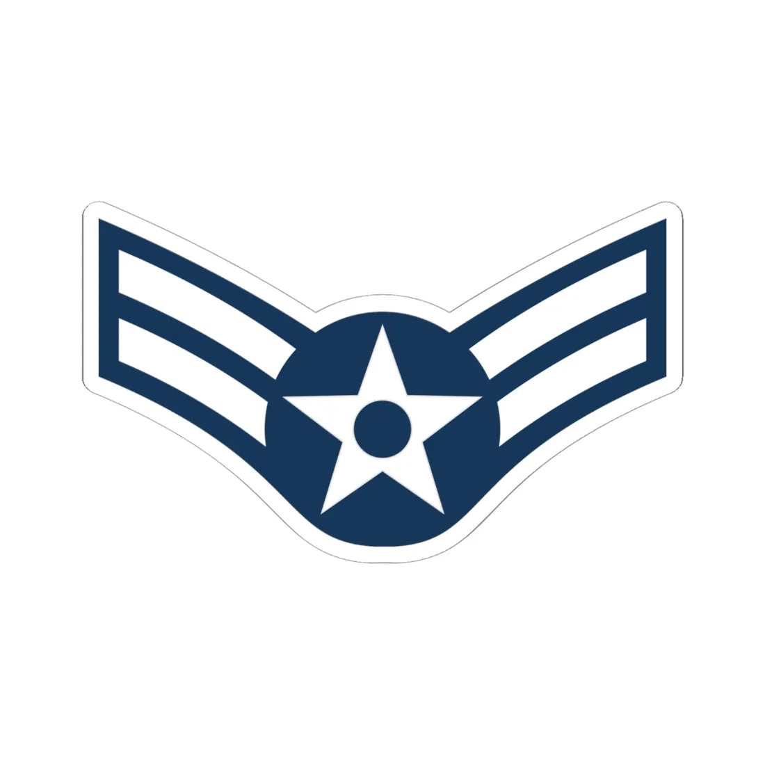 E3 USAF AM1 (United States) (Military Rank) STICKER Vinyl Kiss-Cut Decal 6 Inch White - The Sticker Space