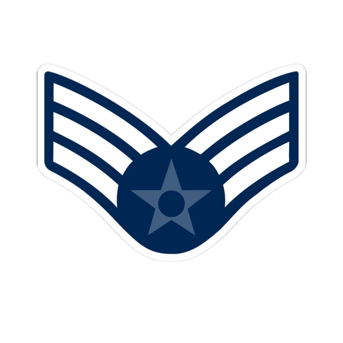 E4 USAF SAM 1976-1991 (United States) (Military Rank) STICKER Vinyl Kiss-Cut Decal 3 Inch White - The Sticker Space