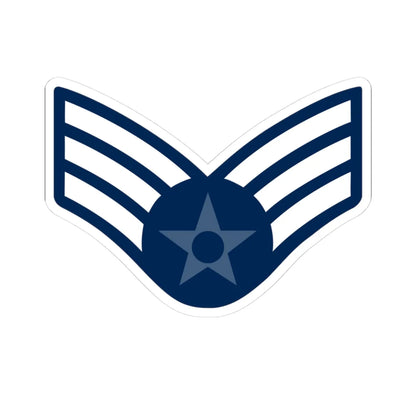 E4 USAF SAM 1976-1991 (United States) (Military Rank) STICKER Vinyl Kiss-Cut Decal 3 Inch White - The Sticker Space