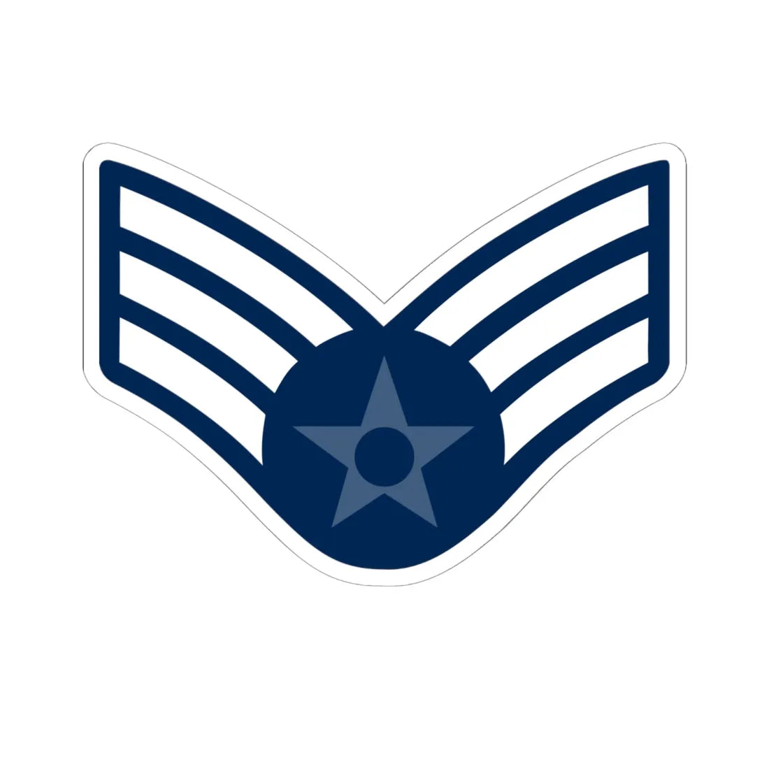 E4 USAF SAM 1976-1991 (United States) (Military Rank) STICKER Vinyl Kiss-Cut Decal 6 Inch White - The Sticker Space