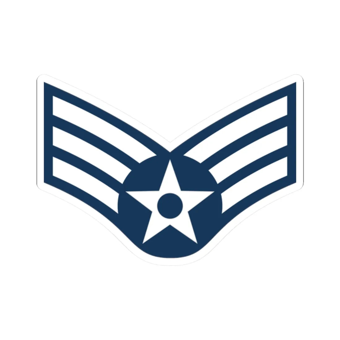 E4 USAF SAM (United States) (Military Rank) STICKER Vinyl Kiss-Cut Decal 2 Inch White - The Sticker Space