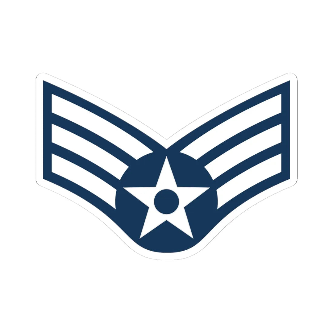 E4 USAF SAM (United States) (Military Rank) STICKER Vinyl Kiss-Cut Decal 3 Inch White - The Sticker Space