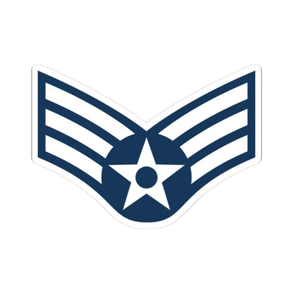 E4 USAF SAM (United States) (Military Rank) STICKER Vinyl Kiss-Cut Decal 3 Inch White - The Sticker Space