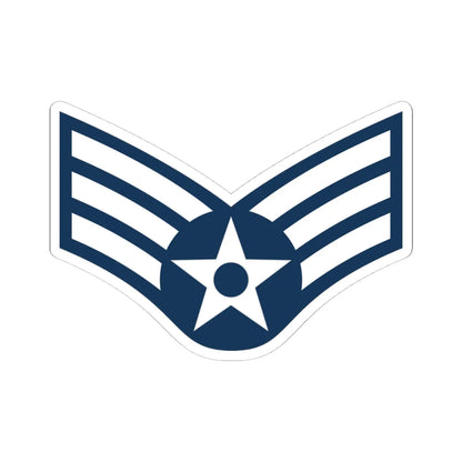E4 USAF SAM (United States) (Military Rank) STICKER Vinyl Kiss-Cut Decal 4 Inch White - The Sticker Space