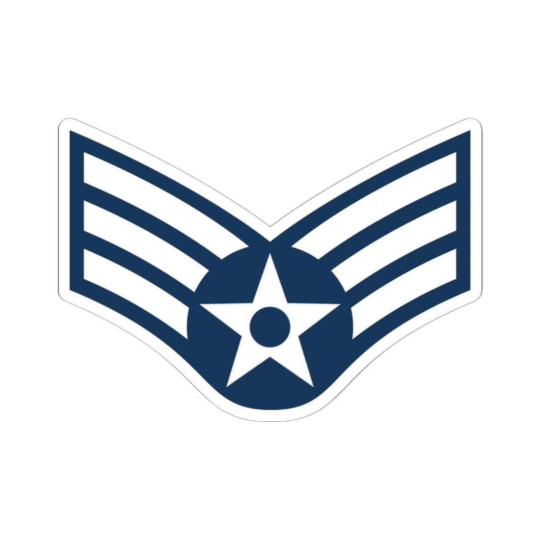 E4 USAF SAM (United States) (Military Rank) STICKER Vinyl Kiss-Cut Decal 6 Inch White - The Sticker Space