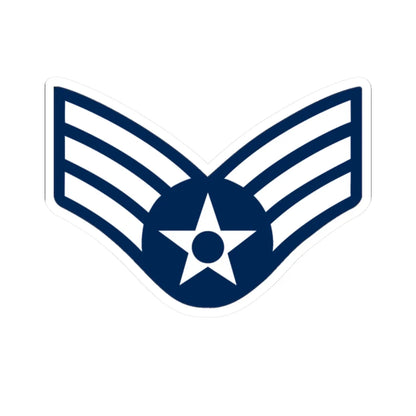E4 USAF Sgt 1967-1991 (United States) (Military Rank) STICKER Vinyl Kiss-Cut Decal 2 Inch White - The Sticker Space